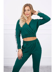 K-Fashion Sada s ozdobnými pásky zelené barvy