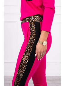 K-Fashion Fuchsiová sada s leopardím potiskem
