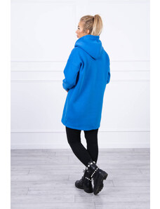 K-Fashion Chrpově modrá mikina s kapucí