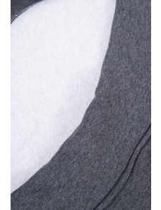 K-Fashion Zateplená mikina s asymetrickým zipem grafitová