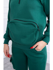 K-Fashion Izolovaná sada s ozdobnou kapsou zelená