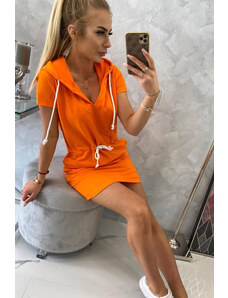 K-Fashion Šaty s kapucí oranžové