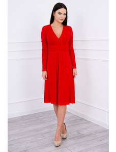 K-Fashion Šaty s výřezem pod prsy červené
