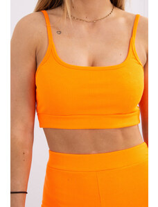 K-Fashion Sada s kalhotami s vysokým pasem oranžová neonová