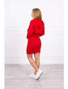 K-Fashion Šaty s mikinou červené