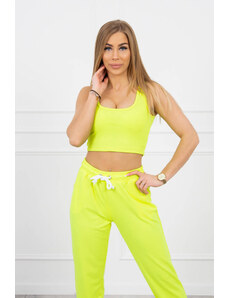 K-Fashion Set top+kalhoty žlutá neonová