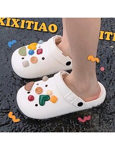 GOOHO Unisex protiskluzové pantofle gumáky s barevnými detaily