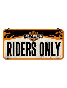 Nostalgic Art Plechová cedule Harley-Davidson Riders Only 10 x 20 cm