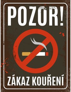 Nostalgic Art Plechová cedule Zákaz kouření 40 x 30 cm
