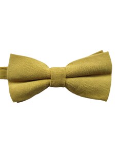 Obleč oblek Krémově žlutý pánský motýlek