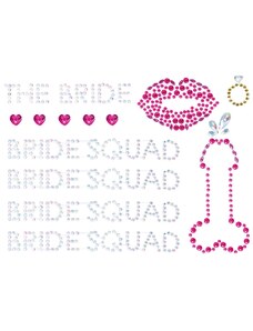 Leg Avenue Samolepicí ozdoby na tělo Bride Squad