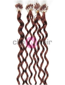 Clipinhair Vlasy pro metodu Micro Ring / Easy Loop / Easy Ring 50cm kudrnaté – měděná