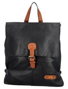 Coveri Stylový dámský koženkový kabelko-batoh Baldomero, černá