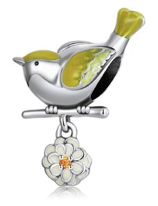 Royal Fashion stříbrný přívěsek Ptáček a květ SCC2191