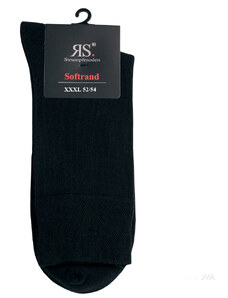 Pánské černé bavlněné nadměrné zdravotní ponožky RS 52-54 černá