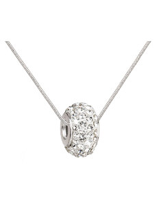 EVOLUTION GROUP Stříbrný náhrdelník s Preciosa krystaly bílý 32081.1