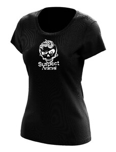 Suspect Animal Dívčí funkční tričko BART krátký rukáv Bamboo Ultra CLASSIC - Černá/bílá / 140