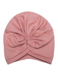 MUFFIN MODE Dětský turban / čepice Turban Hat z organické bavlny GOTS, starorůžový