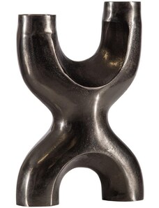 Hoorns Černý kovový svícen Mateu X 30 cm
