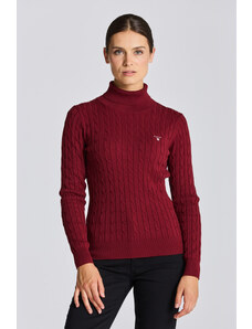 ROLÁK GANT STRETCH COTTON CABLE TURTLE NECK červená XS