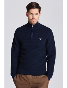 SVETR GANT D1. COTTON TEXTURE HALFZIP modrá M