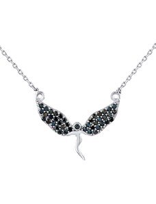 Silvego Stříbrný náhrdelník anděl Shabtai s Brilliance Zirconia dámský i dětský QR35PSB