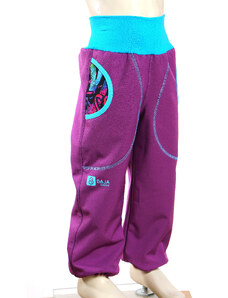 BajaDesign Zimní softshellové kalhoty holky, fialové + grafity