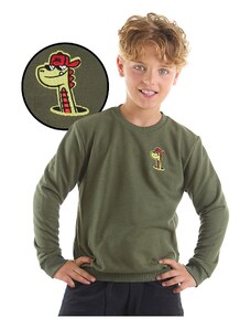 Denokids Dino Boys Khaki Sweatshirt