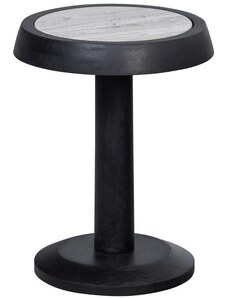 Hoorns Černý mangový odkládací stolek Nae 36 cm