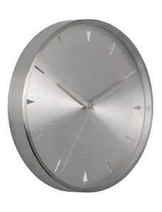 Time for home Stříbrné kovové nástěnné hodiny Liopé 30 cm