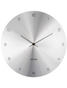 Time for home Stříbrné kovové nástěnné hodiny Tefiti 40 cm