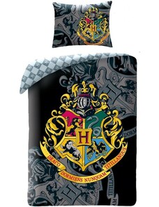 Halantex Bavlnění ložní povlečení Harry Potter - motiv erb školy Bradavice - 100% bavlna - 70 x 90 cm + 140 x 200 cm