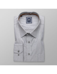 Willsoor Pánská klasická košile šedé barvy s jemným vzorem 14312