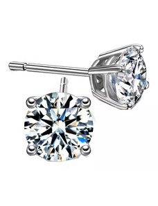 Royal Fashion stříbrné náušnice HA-XEZ001-SILVER-MOISSANITE