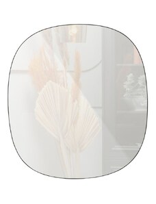Hoorns Kovové černé závěsné zrcadlo Seward 60 x 55 cm