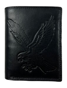 Swifts Celokožená peněženka s orlem černá 6258