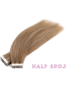 Vlasové PU pásky HALF poloviční tape in na prodlužování vlasů 30cm 10A - popelavá blond