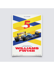 Automobilist Posters | Williams Racing - Red Five - F1 World Drivers' & Constructors' Champion - 1992 | Limited Edition