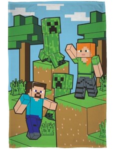 Halantex Fleecová deka Minecraft - motiv Alex a Steve - Polar flece - 100 x 150 cm