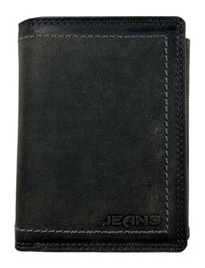 Hunters premium Celokožená peněženka Jeans černá 8163