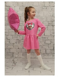 Šaty Lol dl.rukáv růžové, SW004PI-86 86