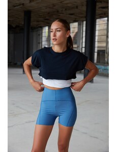 Trendyol Blue Recovery Knitted Sports Shorts Leggings