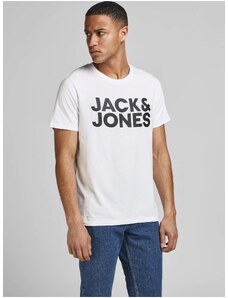 Bílé tričko Jack & Jones Corp - Pánské