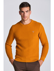 SVETR GANT D1. COTTON TEXTURE C-NECK oranžová 4XL