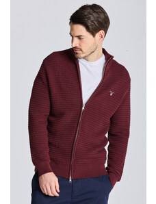 SVETR GANT D1. COTTON TEXTURE FULLZIP červená M