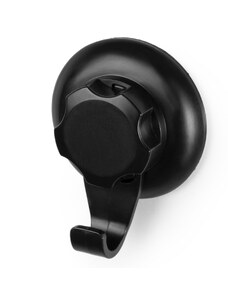 Háček do koupelny Compactor Bestlock Black s přísavkami -bez vrtání, nosnost až 6 kg