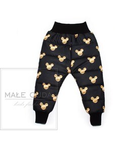 Nelove Oteplené černé kalhoty Mickey Mouse