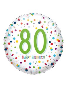 Amscan Fóliový balón kruh - 80. narozeniny