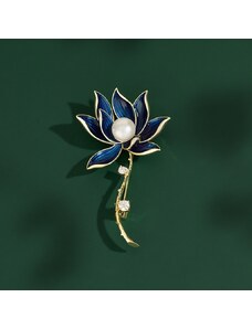 Éternelle Brož s perlou a zirkony Elisea - květina
