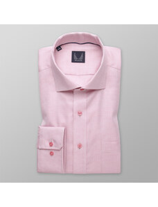 Willsoor Pánská košile slim fit světle růžová s jemným vzorem 13614